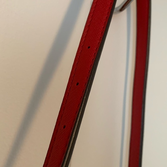 Calvin Klein Brown & Red With Gold Accents Crossbody Bag - Picture 6 of 8